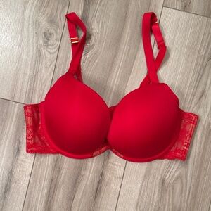 Cacique Vibrant Red Lace Bra - 42C